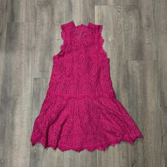 Free People Hearts in Two Lace V-neck Mini Dress - Picture 6 of 7